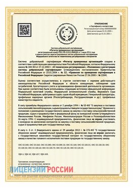Приложение к сертификату для ИП Ленинск-Кузнецкий Сертификат СТО 03.080.02033720.1-2020
